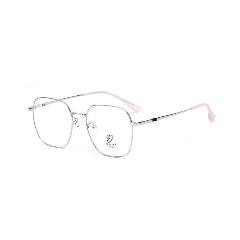 90090 Chic Geometric Metal Anti-Glare Glasses - Trendy & Light - Image 6