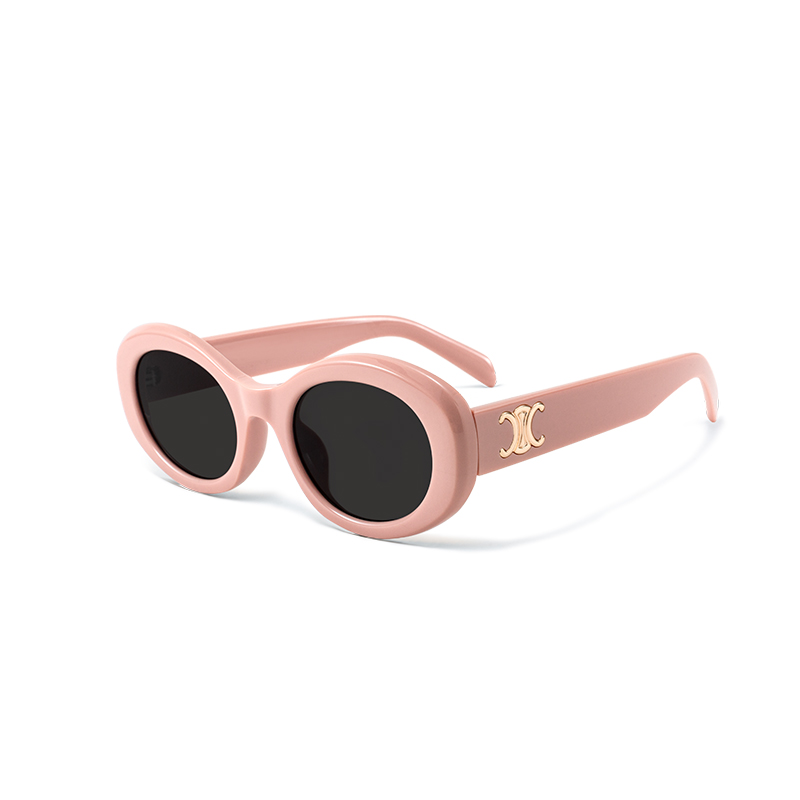 3948 Polarized TR90 Oval Sunglasses with Gold Logo Accent - Image 5
