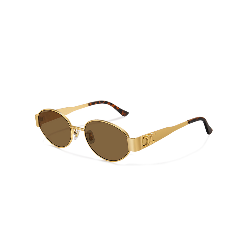 8040 Luxury Oval Metal Sunglasses - Image 4