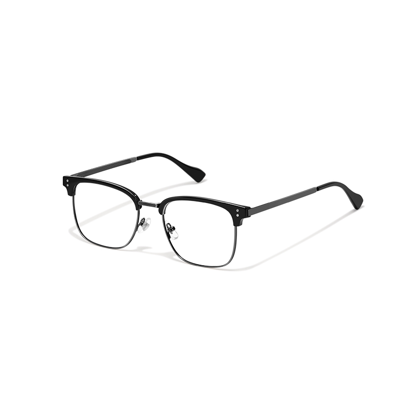 8038 Vintage Clubmaster Eyeglasses - Retro Half-Rim Browline Frame - Image 5