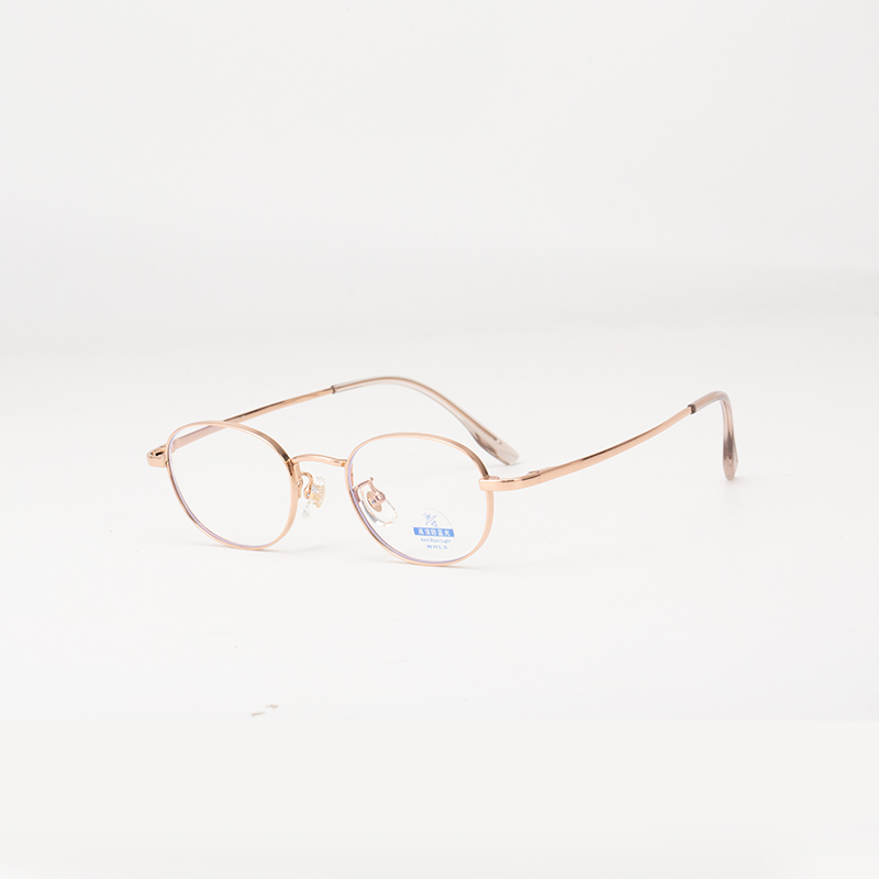 98223 Ultralight Titanium Oval Anti-Blue Light Eyeglasses - Image 3