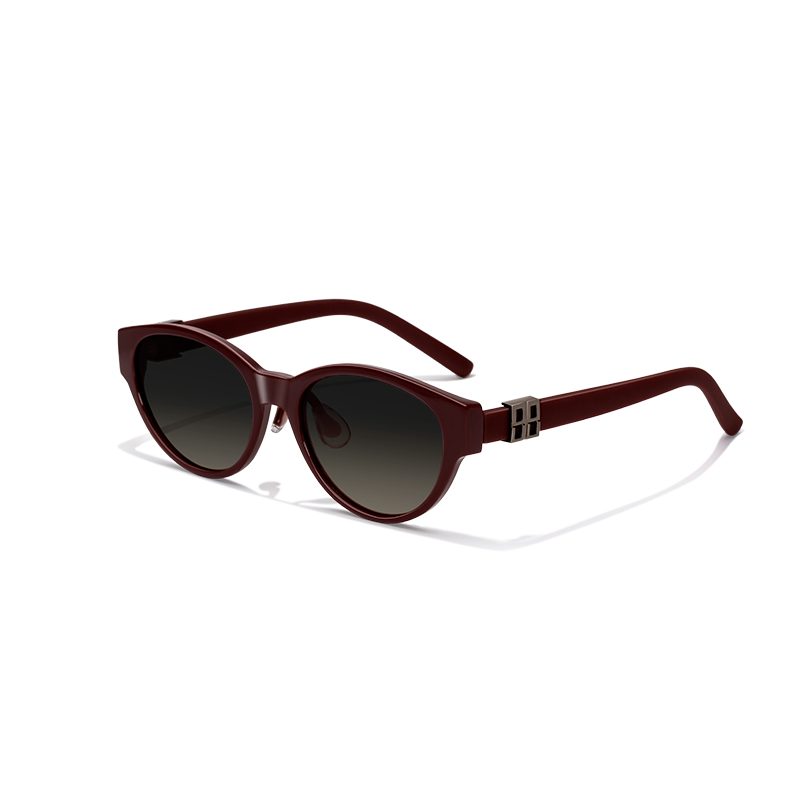11531 Chic Narrow TR Cat Eye Sunglasses with Geometric Temple Logo - Image 6