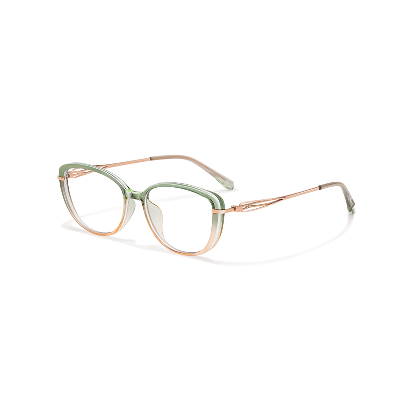 23130 Lightweight TR90 & Metal Cat-Eye Glasses - Elegant Hybrid - Image 4