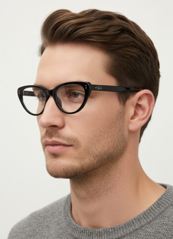 11507 Lightweight TR90 Cat Eye Eyeglasses Frame - Anti-Blue Light Lenses