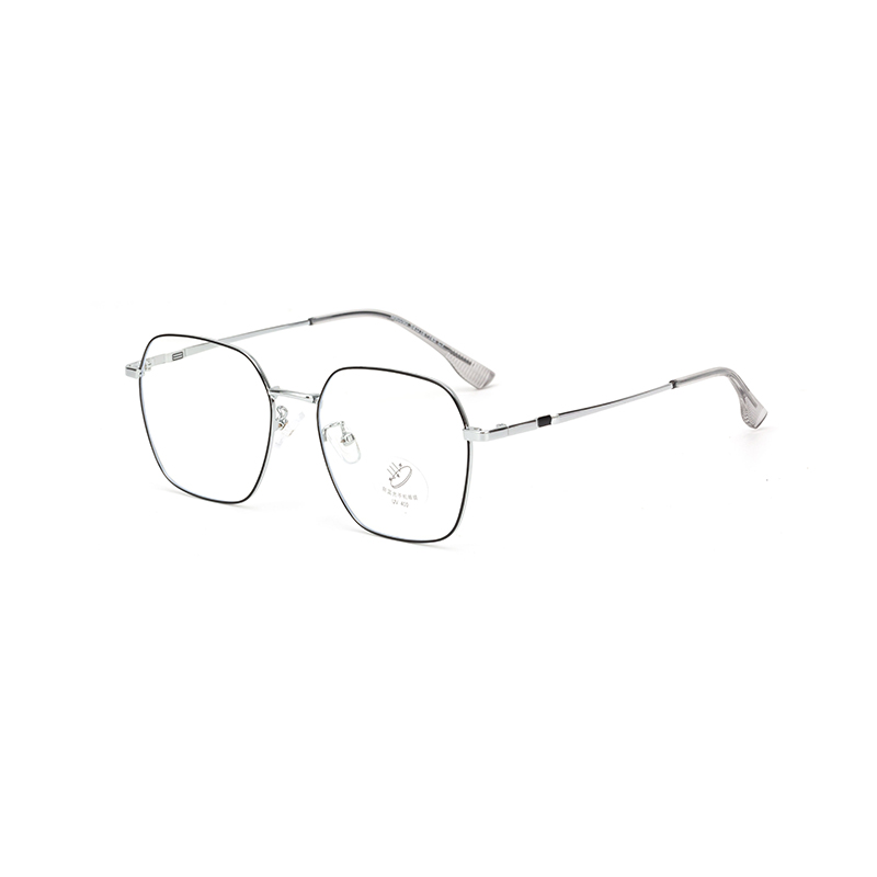 90090 Chic Geometric Metal Anti-Glare Glasses - Trendy & Light - Image 2