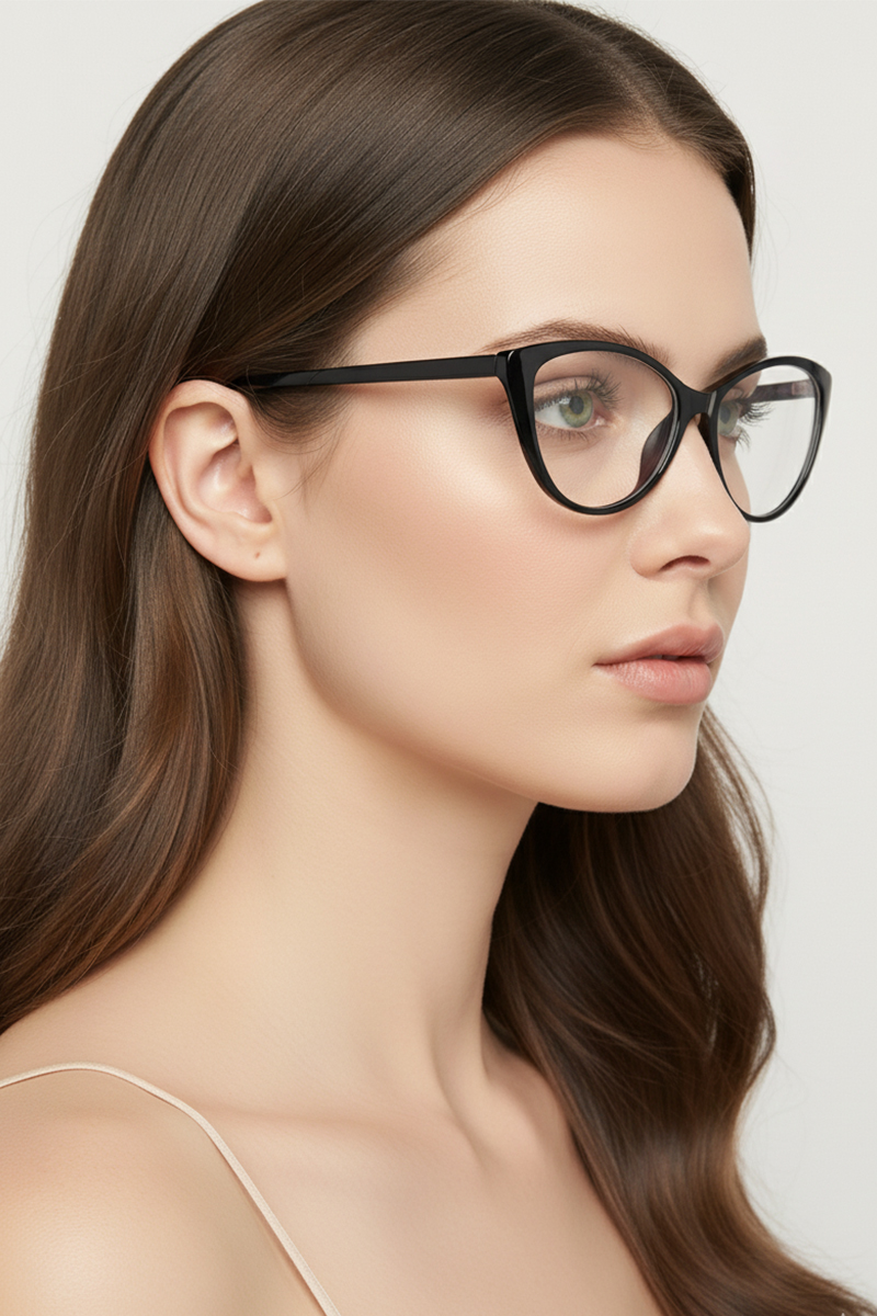 77299 Classic Retro TR Cat-Eye Eyeglasses Frame for Women
