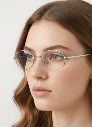 8022 Classic Oval Metal Frame Glasses