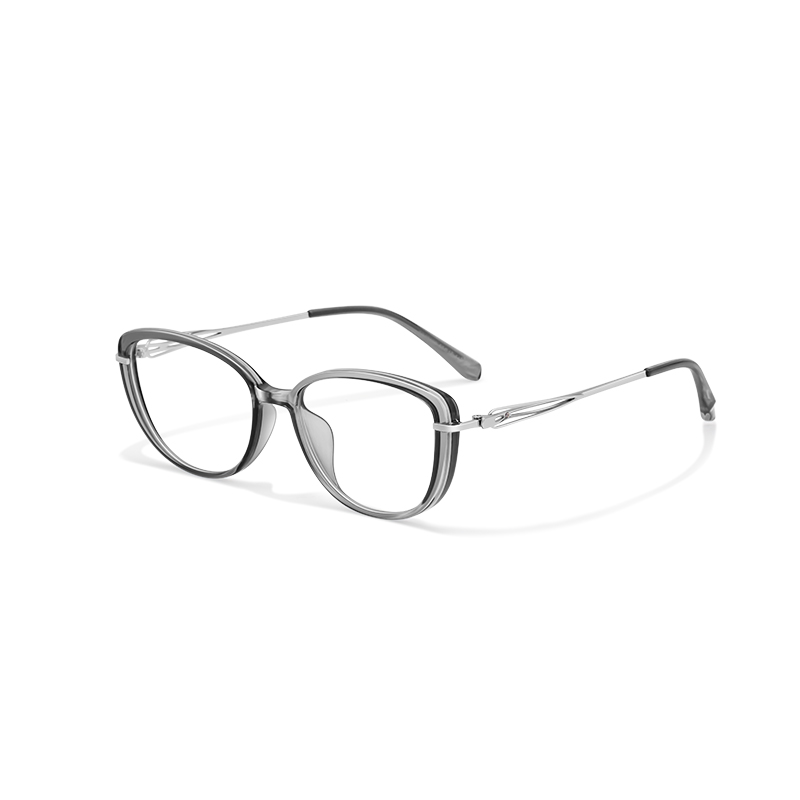 23130 Lightweight TR90 & Metal Cat-Eye Glasses - Elegant Hybrid - Image 5