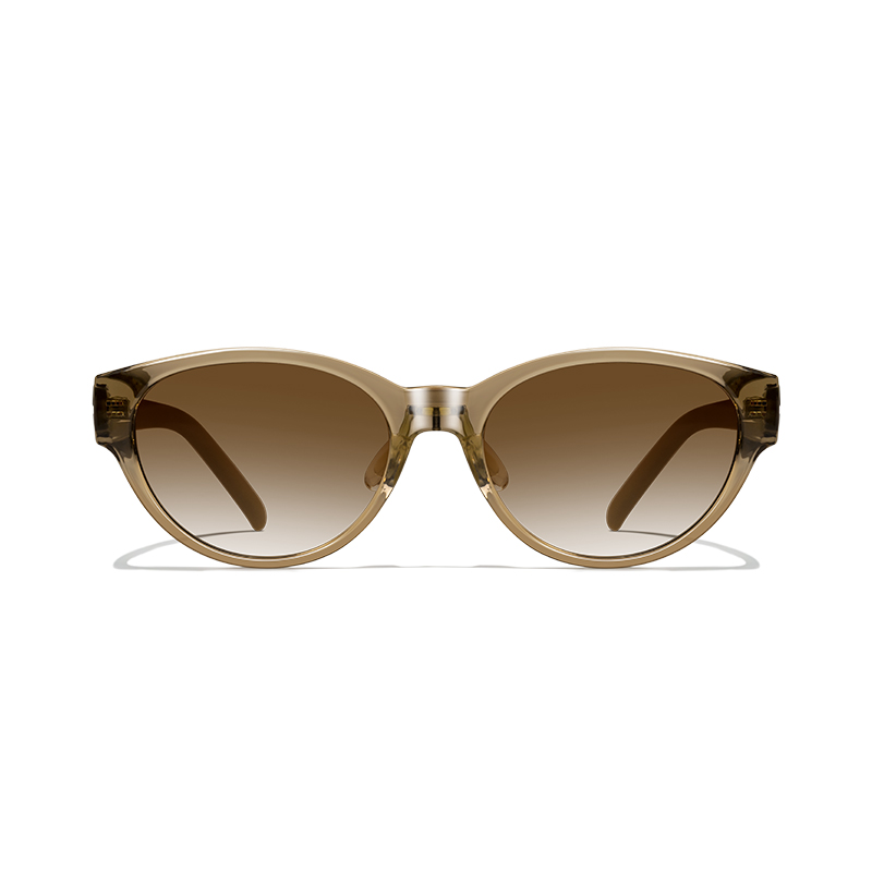 11531 Chic Narrow TR Cat Eye Sunglasses with Geometric Temple Logo - Image 3