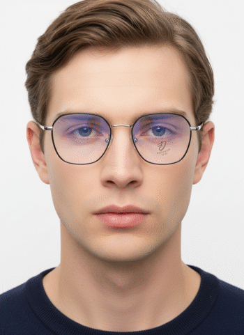 90050 Durable Metal Blue Light Blocking Eyeglasses - High Quality